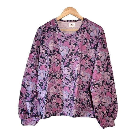 Sundry Crewneck Sweatshirt in Bright Orchid NWT - Picture 1 of 6